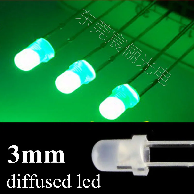 RGB изменение цвета 3 мм круглый dip led рассеянный автоматическая вспышка привело