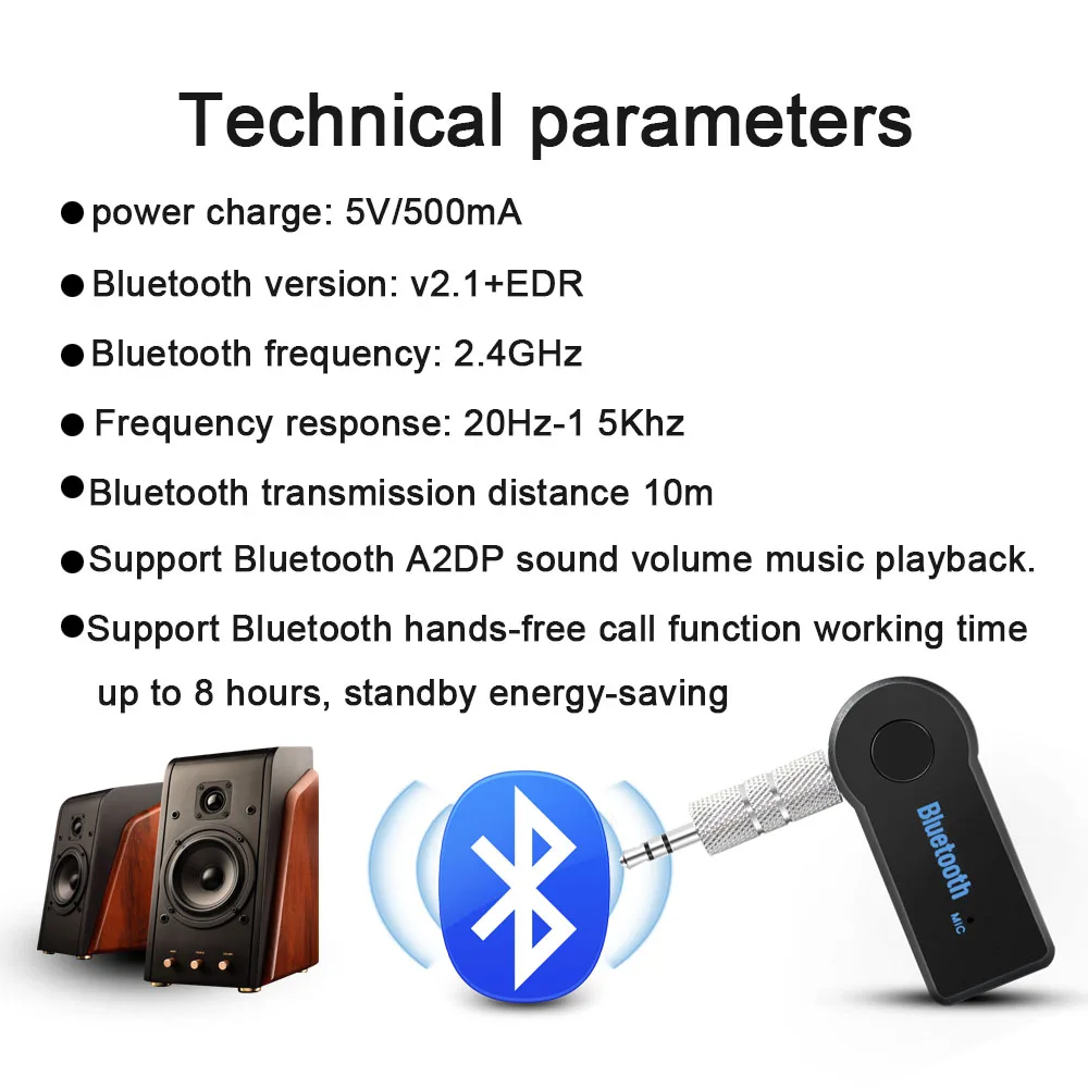Bluetooth AUX мини аудио приемник автомобильный передатчик мм 3 5 разъем громкой связи