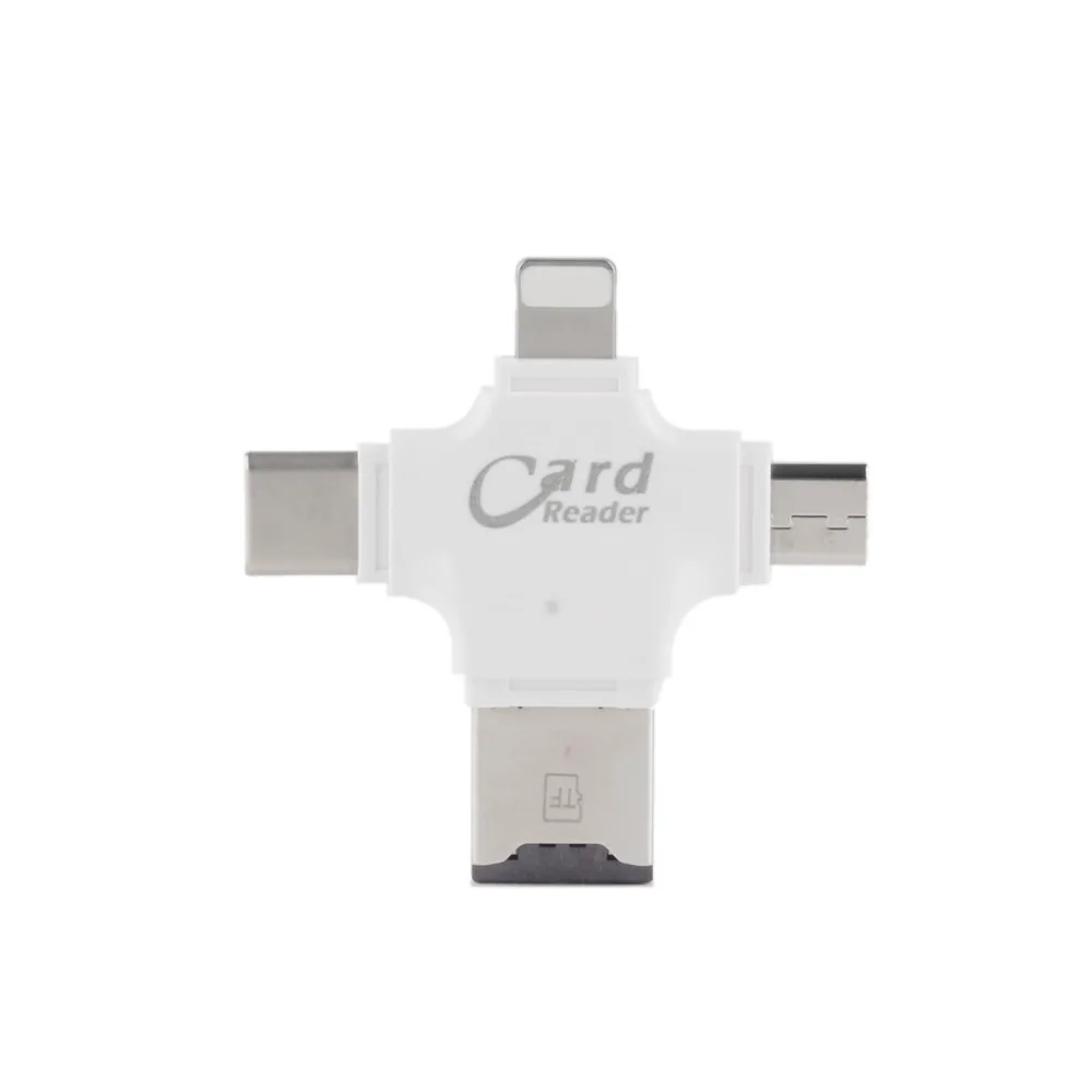 Новый 4 в 1 Type-c/Lightning/Micro USB кард-ридер Micro SD для Эндрюса/Iphone/Type-c/компьютера |