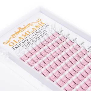 GLAMLASH 12 линий готовые длинные ресницы для объема ресниц русский объем ресницы для наращивания предварительно изготовленные ресницы для наращивания из искусственной норки