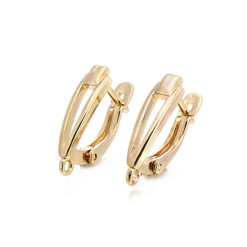gold Pipitree DIY серьги-кольца фурнитура для изготовления ювелирных изделий Медь CZ Циркон Серебро Золото Цвет Круглые Серьги Крючки застежки аксессуары - Цвет: gold