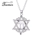 Ожерелье с подвеской в виде звезды Давида, гексаграммы, серебряного цвета, тантризм, ювелирные украшения, еврейский чай, подвески, иудаизм, символ, аксессуары