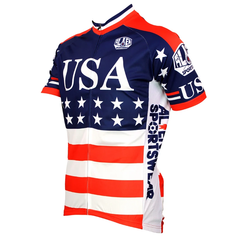 Мужская спортивная одежда Alien с американским флагом Джерси для велоспорта