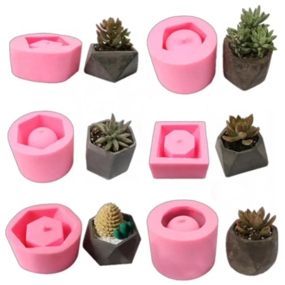 Креативные 3D DIY художественные формы бетонный цветочный горшок силиконовый