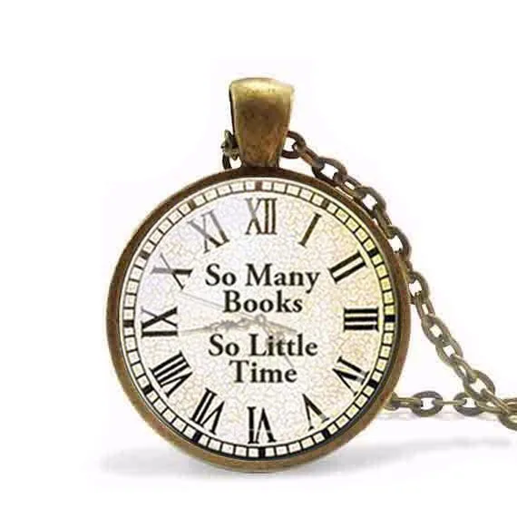 Ожерелье с кулоном в стиле стимпанк так много книг мало времени ожерелье новая