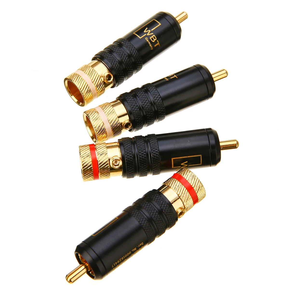 4 шт./лот золотой цвет медь RCA штекер винты Блокировка пайки аудио видео RCA разъем высокое качество WBT вилки 53 мм* 13 мм Mayitr