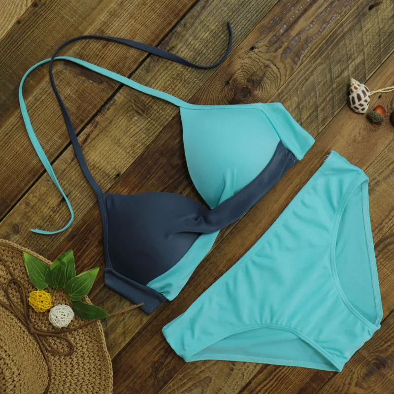 2018 New Sexy Bikini Push Up Swimwear Women Swimsuit Retro Vintage Set Beach Plus Size Bathing Suit Tassel Dot Wear |