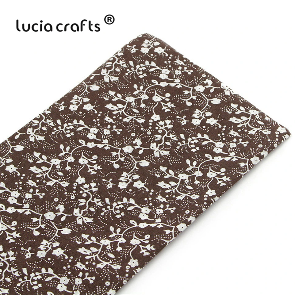 Lucia crafts, 7 шт./лот, 25*25 см, хлопковая ткань с принтом для рукоделия, куклы, ручная работа, шитье, Лоскутная Ткань, текстиль, ткань H0913