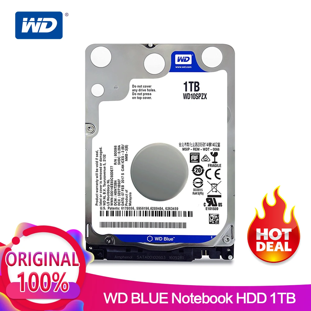 WD Blue 1 ТБ hdd 2 5 SATA WD10SPZX disco duro ноутбук внутренний жесткий диск Sabit HD Western Digital|Внешние