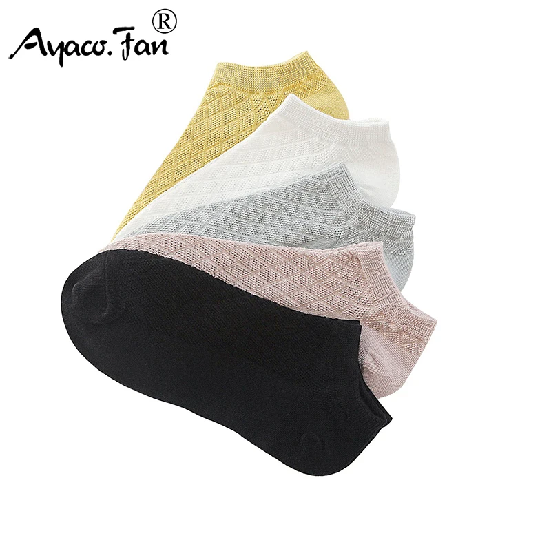 10 шт. = 5 пар Женские Дышащие носки по щиколотку новые летние однотонные женские