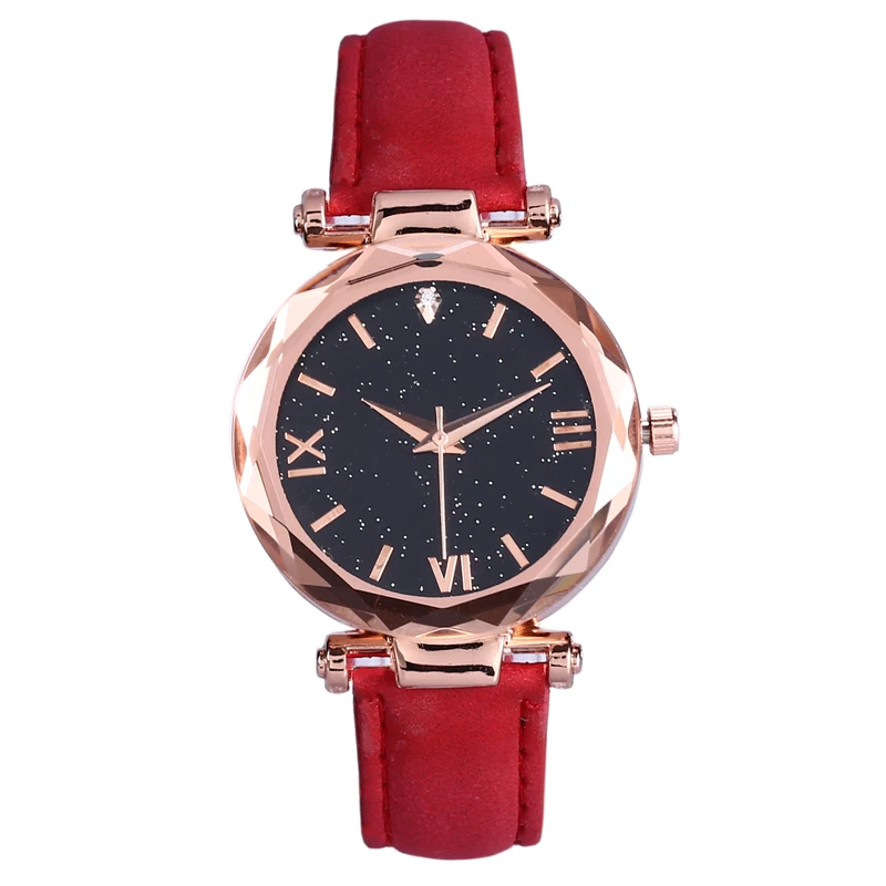 Модные женские часы 2019 лучшие продажи Звездное небо циферблат Роскошные розовое