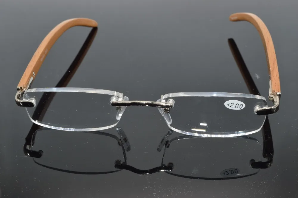 Очки для чтения с деревянными дужками без оправы + 2019 1 0 5 2 3 4 0|reading glasses|glasses readingwoman