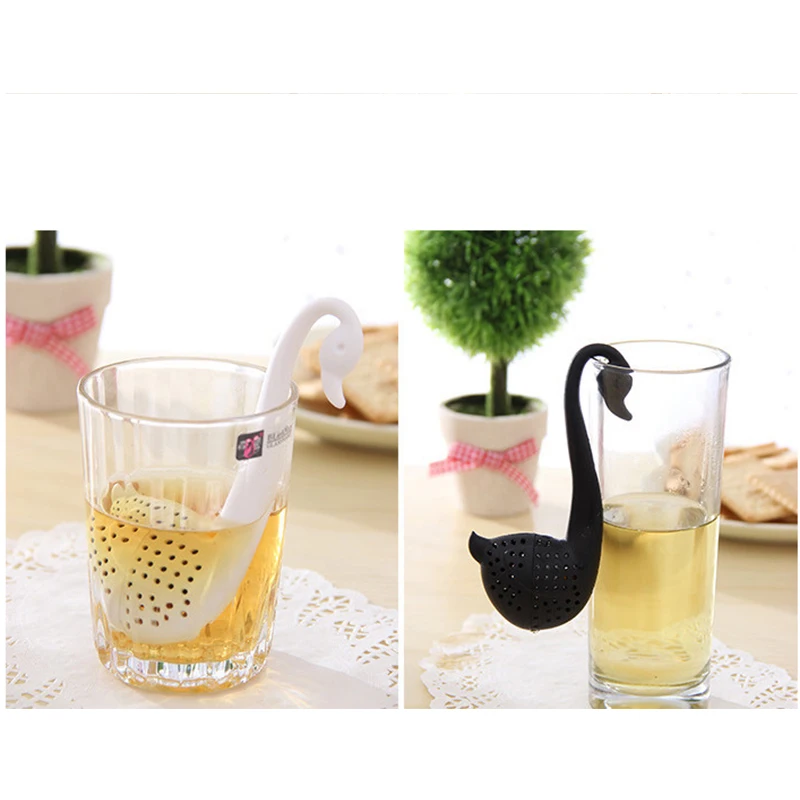 YIBO пластиковый фильтр для чая Защита окружающей среды креативный черный белый