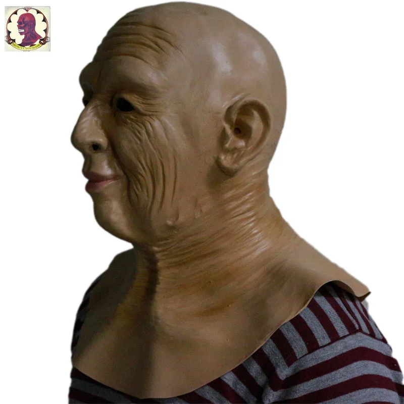 2018 реалистичные латексные маски страшная опора маска для пожилых людей полная