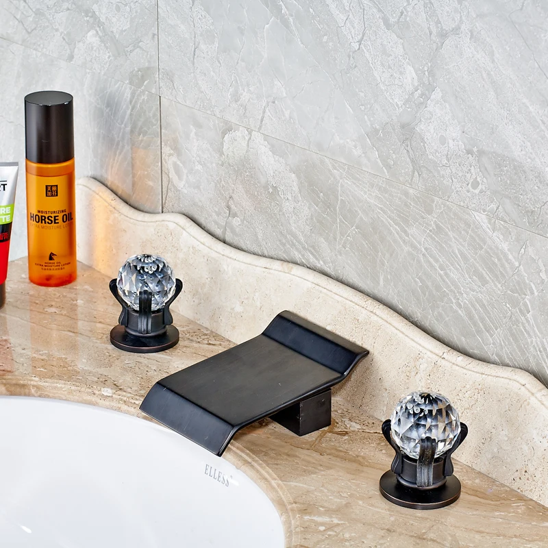 2016 Новый смеситель для раковины с двойными кристаллами и креплением на