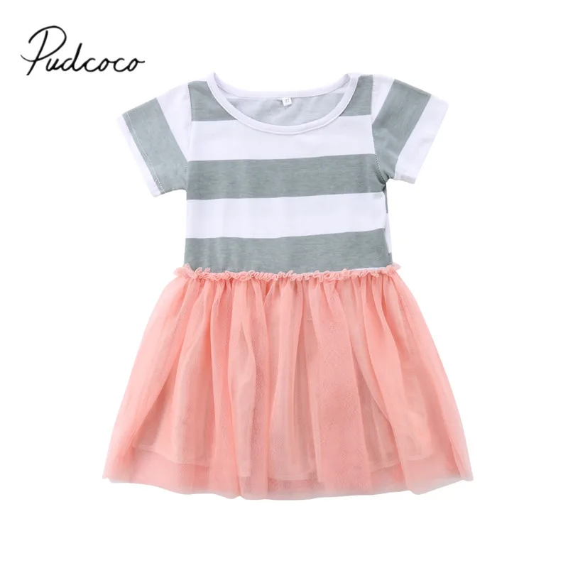 Новинка 2018 Яркое летнее милое платье для маленьких девочек платье-пачка в