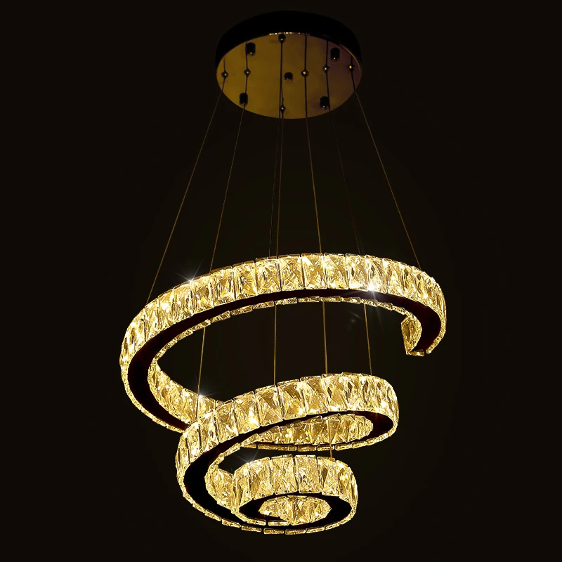 値段 高品質ledシャンデリアクリスタルランプモダンな照明AC110V 220 240v光沢ダイニングルーム器具バーライト