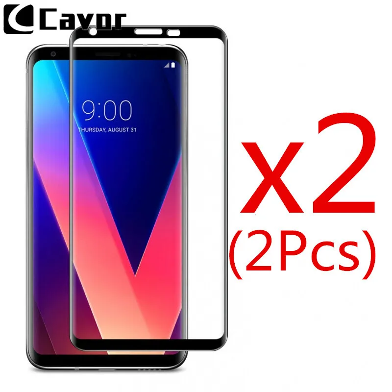 Черное закаленное стекло 9H для LG G6 G7 чехол с полным покрытием стеклянная