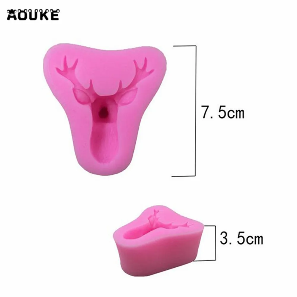 Рождественская серия форма для торта с лосями и головой силиконовая