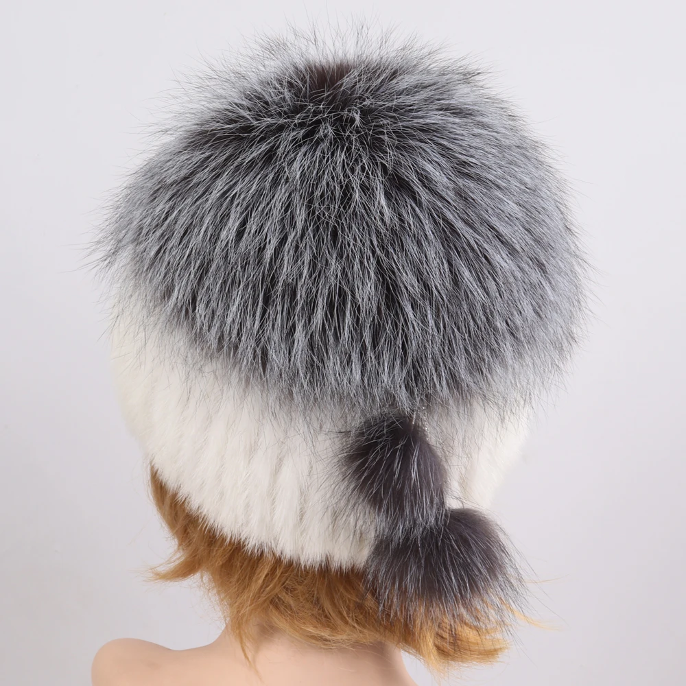 2020 новые зимние модные женские Ввозные шапки из натурального меха норки вязанные
