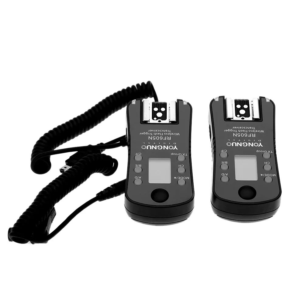 Светодиодная лампа для видеосъемки YONGNUO RF-605N RF-605 RF605 Беспроводной триггер для вспышки с ЖК-дисплей для Nikon D7100 D7000 D5200 D5100 D5000 D3200 D3100 D3000 D800