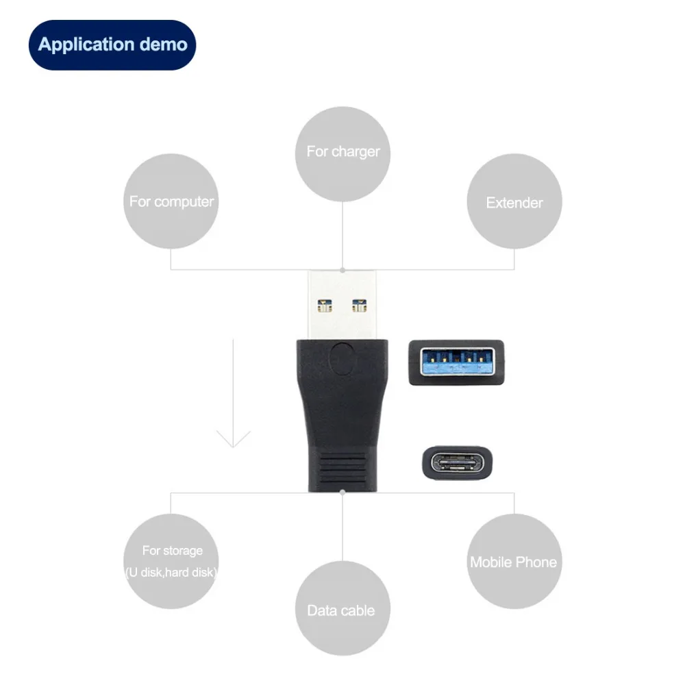 Горячая Распродажа USB 3,1 type C адаптер USB 3,0 мужчин и USB-C Женский адаптер конвертер для Macbook huawei P9 Xiaomi 4C