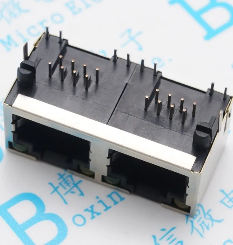 RJ45 56/8P8C 1*2 сетевой интерфейс с ламповой лентой экранированный 5 шт./лот |