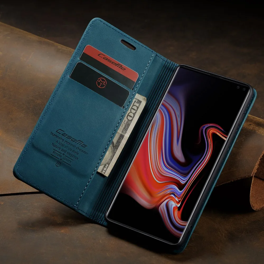 Чехол-кошелек для Samsung Galaxy S10 + Plus S10e кожаный флип-чехол с магнитной застежкой