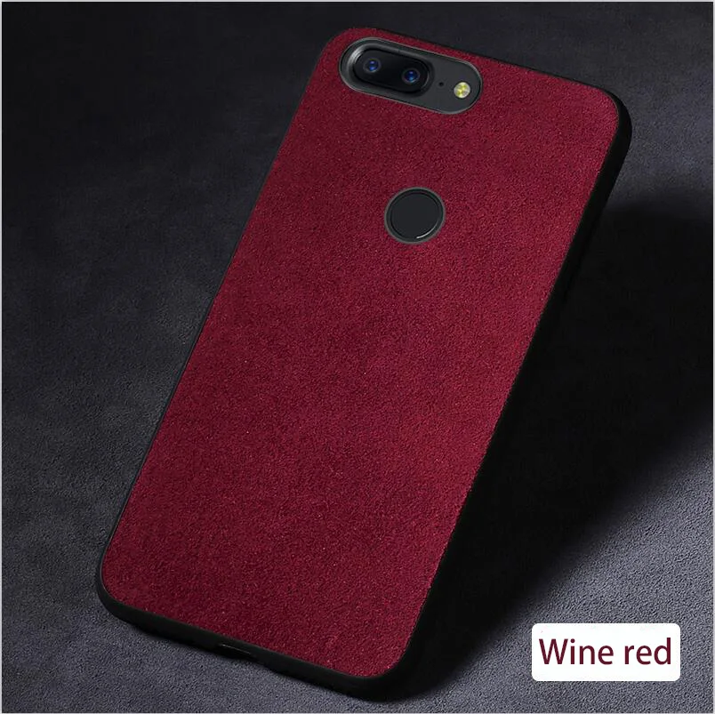 Wine red Роскошный кожаный чехол для телефона для oneplus 7, чехол из замши, мягкая задняя крышка для oneplus 7 pro one plus 6 6t 5 5 t, водонепроницаемый - Цвет: Wine red