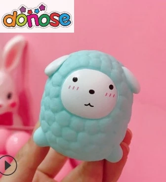 blue sheep 1 pcs 3 шт./лот, новинка, милые игрушки для собак 4,5 см, розовая кричащая резиновая свинка, игрушки для домашних животных, пищалка, жевательный подарок, украшения для дома - Цвет: blue sheep 1 pcs