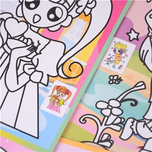 5 шт. маленькие и большие волшебные цветные бумажные карточки Раскрашивание