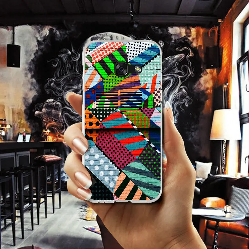 Graffiti Art Stripes Colorful Soft TPU Phone Cases for Samsung Galaxy S2 S3 S4 S5 Mini S6 S7 S8 S9 S10 Edge Plus Lite Note 5 8 |