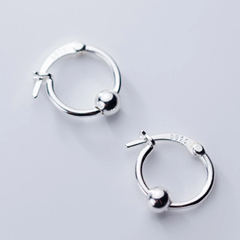 INZATT, настоящее 925 пробы, Silve, минималистичные серьги, обручи, бусины для модных женщин, вечерние, модные ювелирные украшения, аксессуары
