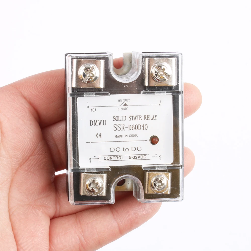 SSR 40DD твердотельное реле с индикатором DC 5 32v к 60v однофазный 40A D60D40|Реле| |