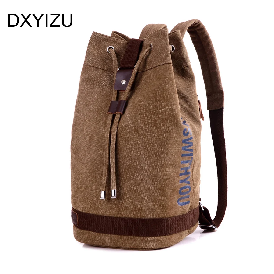 Модный Коричневый мужской рюкзак для ноутбука Холщовый винтажный Рюкзак Mochila