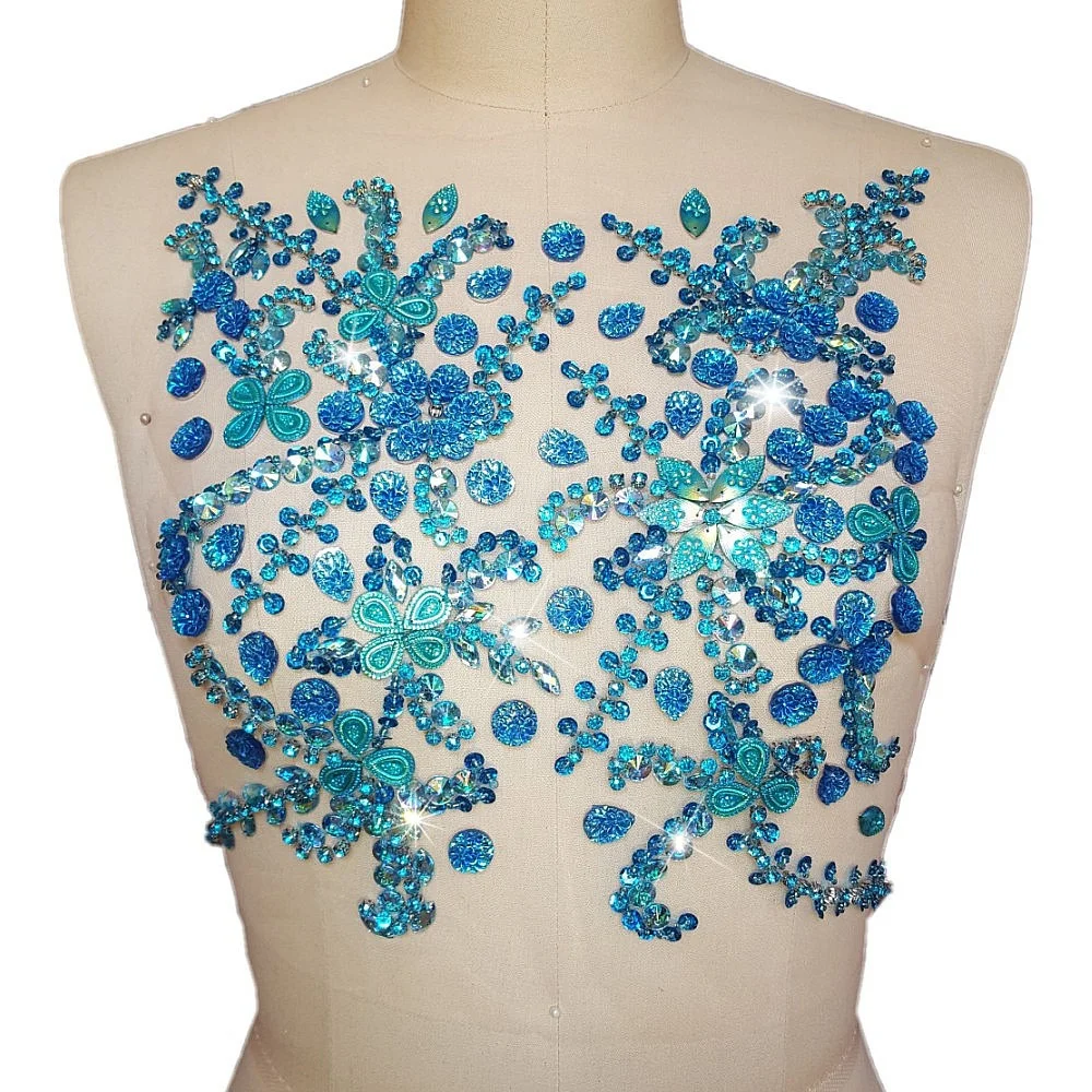 Вышивка вручную из бусин яркие патчи с аппликацией Пришивные для свадебной