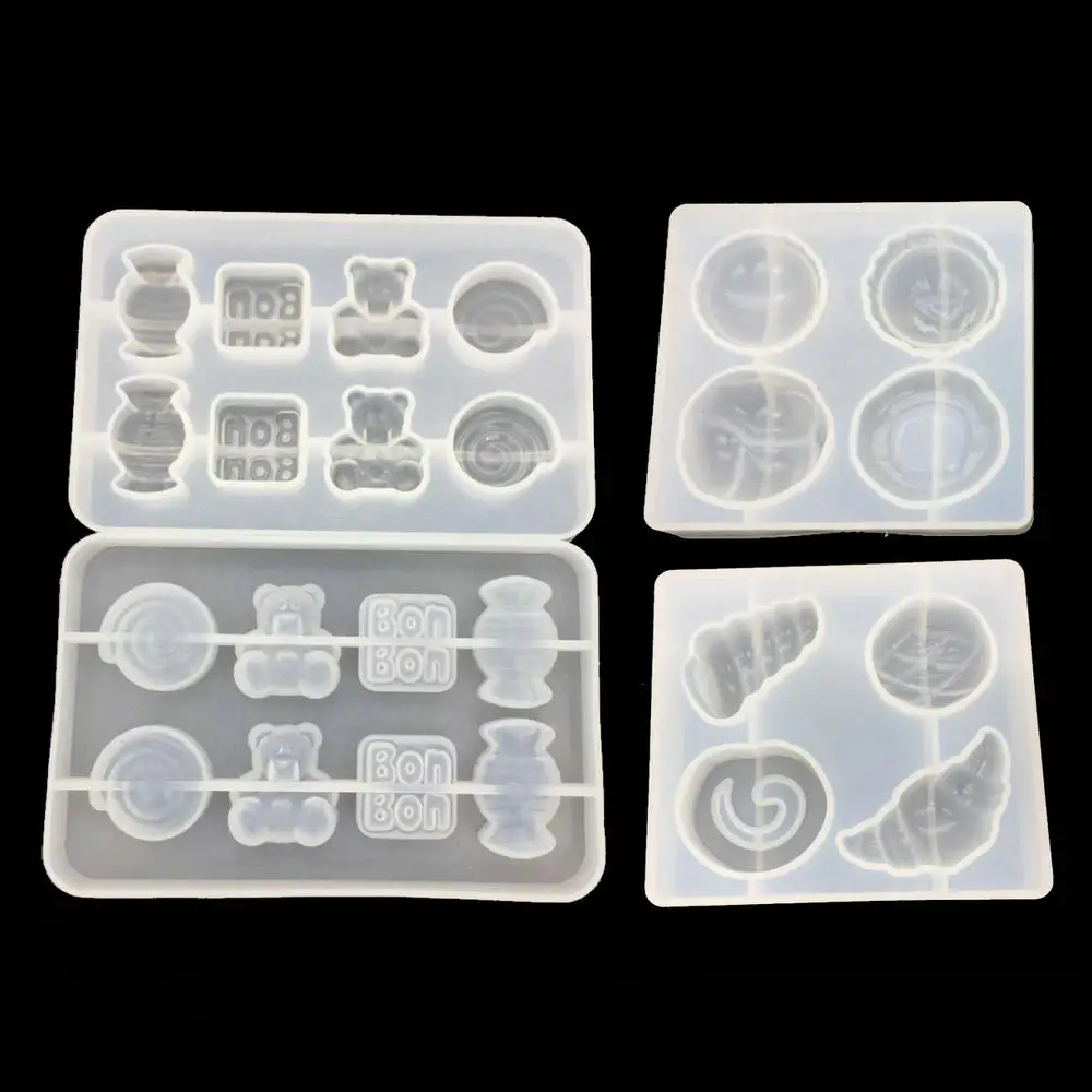 Блестящая силиконовая форма Макаруны из эпоксидной смолы Десертные Кабошоны