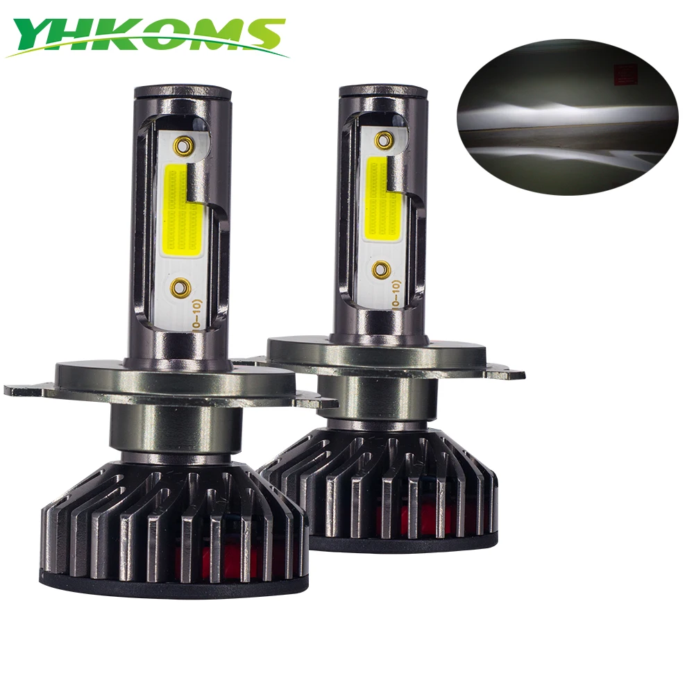 YHKOMS светодиодные лампы для Фар H4 Автомобильные фары H7 H1 H8 H9 H11 9005 HB3 9006 HB4