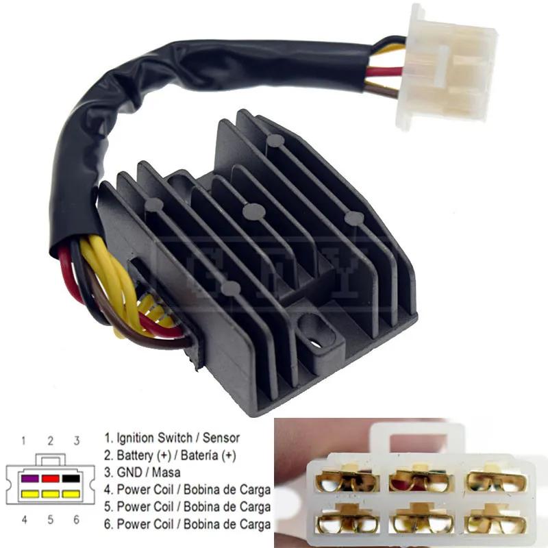 

For Kawasaki EL250 EL252 ER250 EX250 GPX250 GPX250R ZZR250 EN400 EX400 KLE400 ZX400 ZR400 ZZR400 Voltage Regulator Rectifier