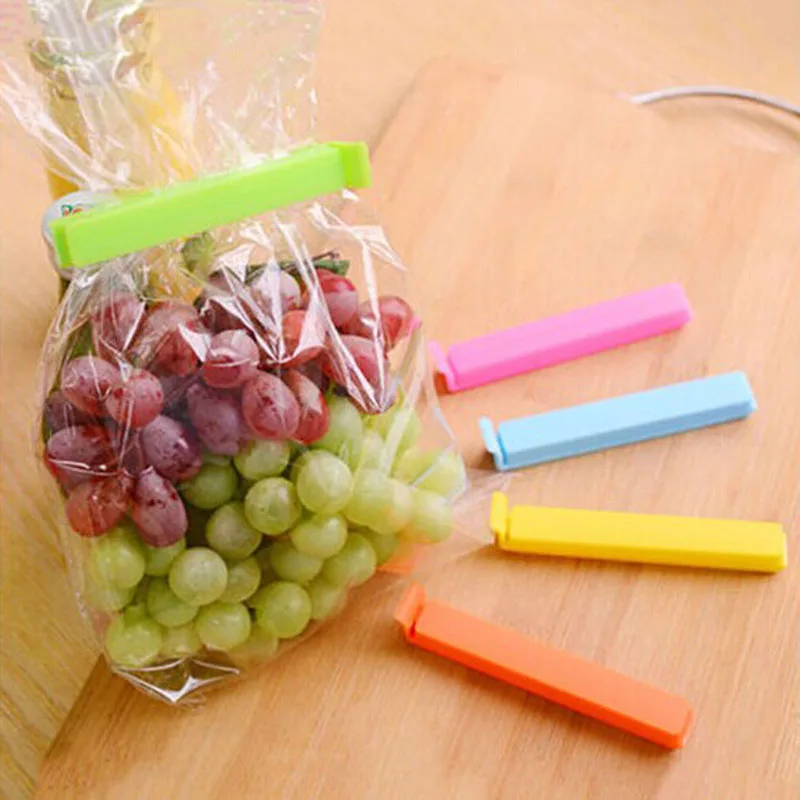 

6PCs/ Lot Bag Clips Food Fresh Keeping Snack Sealing Plastic Bag Clip Food Close Clip Home Storage Organizer Bag Sealer