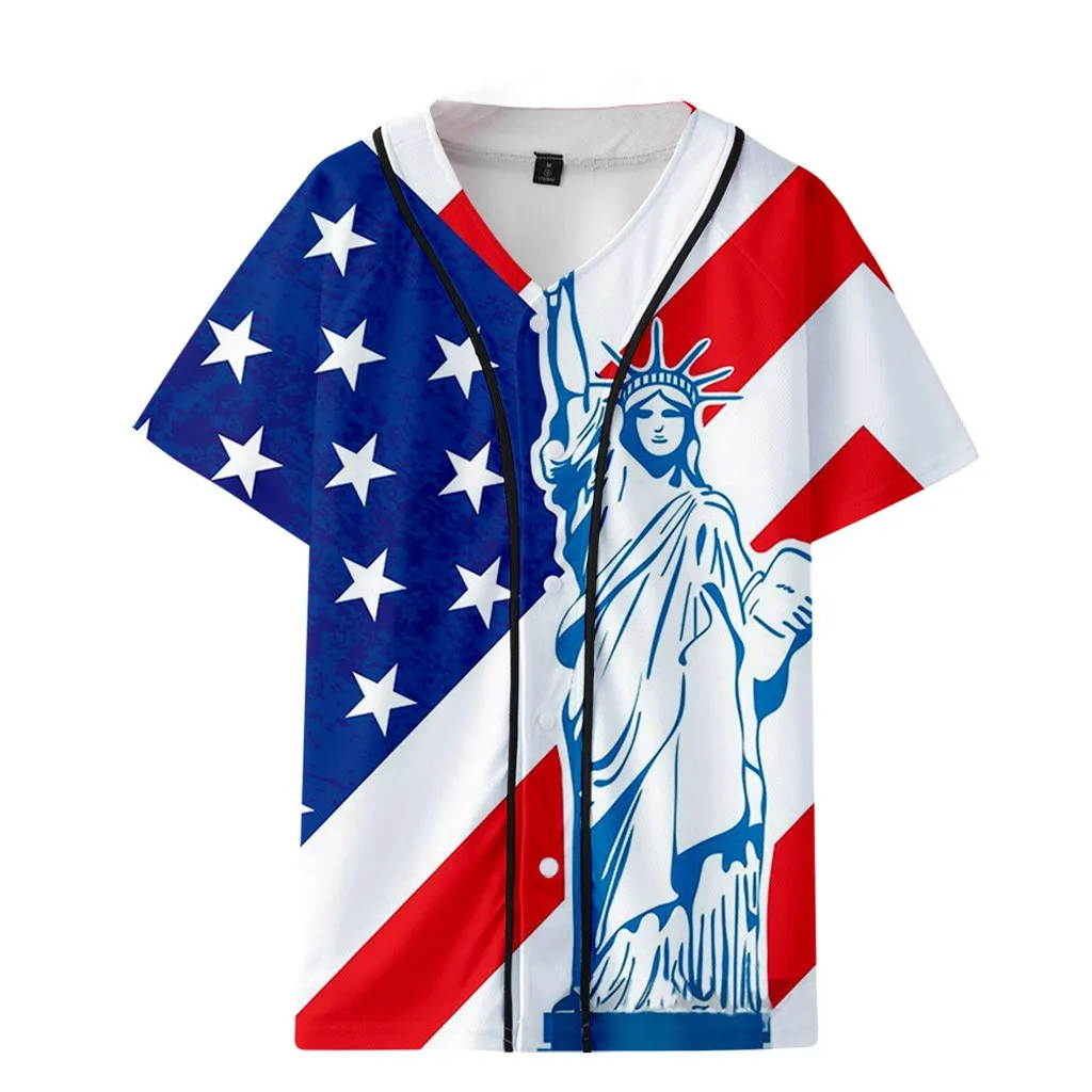 Бесплатная Страусиная тема Дня независимости Мужская футболка летний топ с