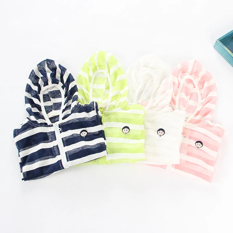 Boys and girls sunscreen clothing children's ultra-thin summer skin baby air conditioning shirt embroidered zipper | Детская одежда