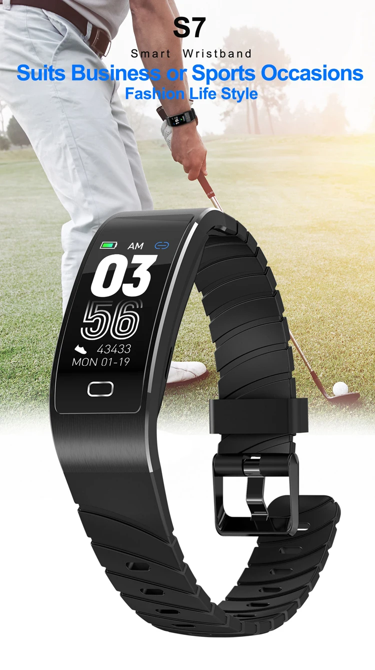 TKYUAN Smart bracelet S7 heart rate color screen wristband tire type multi-sport waterproof remote control camera video | Электроника