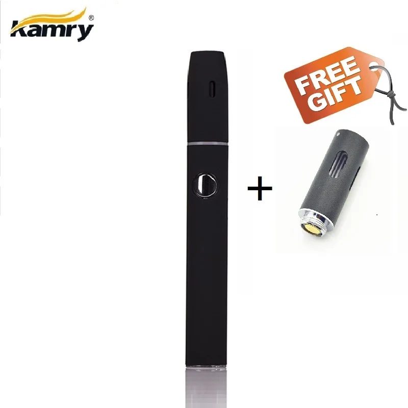 Black with 1 gift Комплект Kamry KeCig 2,0 Plus нагревательная палка KeCig2.0 Plus бездымный табачный вапорайзер для сигаретного картриджа VS GXG 4,0 - Цвет: Black with 1 gift
