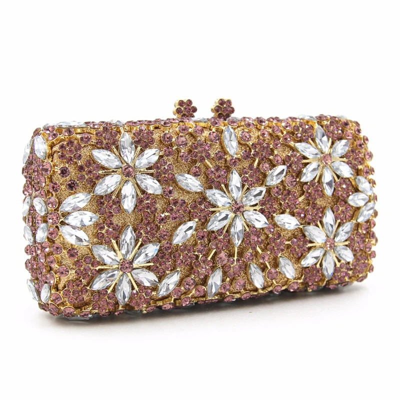

XIYUAN BRAND Purple Clutch Bags For Women Rhinestone Party Handbags And Purses Fashion Lady Gemstone Banquet Shoulder Clutches