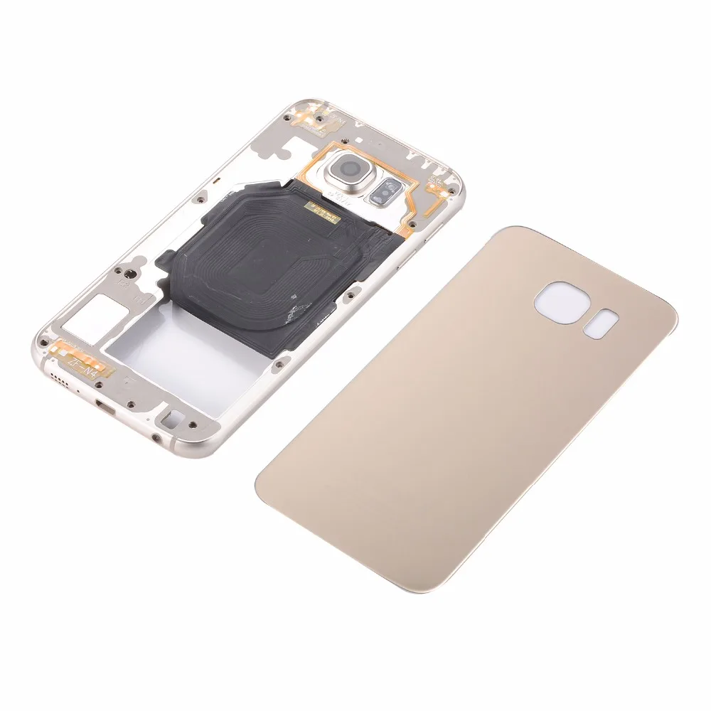 Для Samsung Galaxy S6 G920 SM-G920 G920F G920A G920P металлический корпус с одной картой (крышка