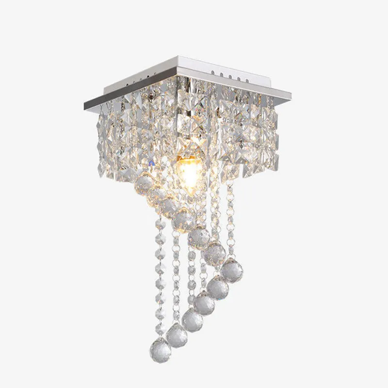 

European Modern LED Crystal Aisle Ceiling Lights Balcony Hallway Porch Balcony Bedroom Staircase Hanging Ceiling Lamp
