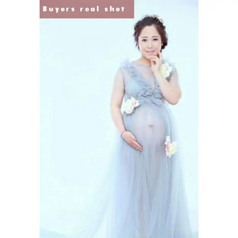 Реквизит для фотосъемки беременных модные длинные платья Одежда кружевное