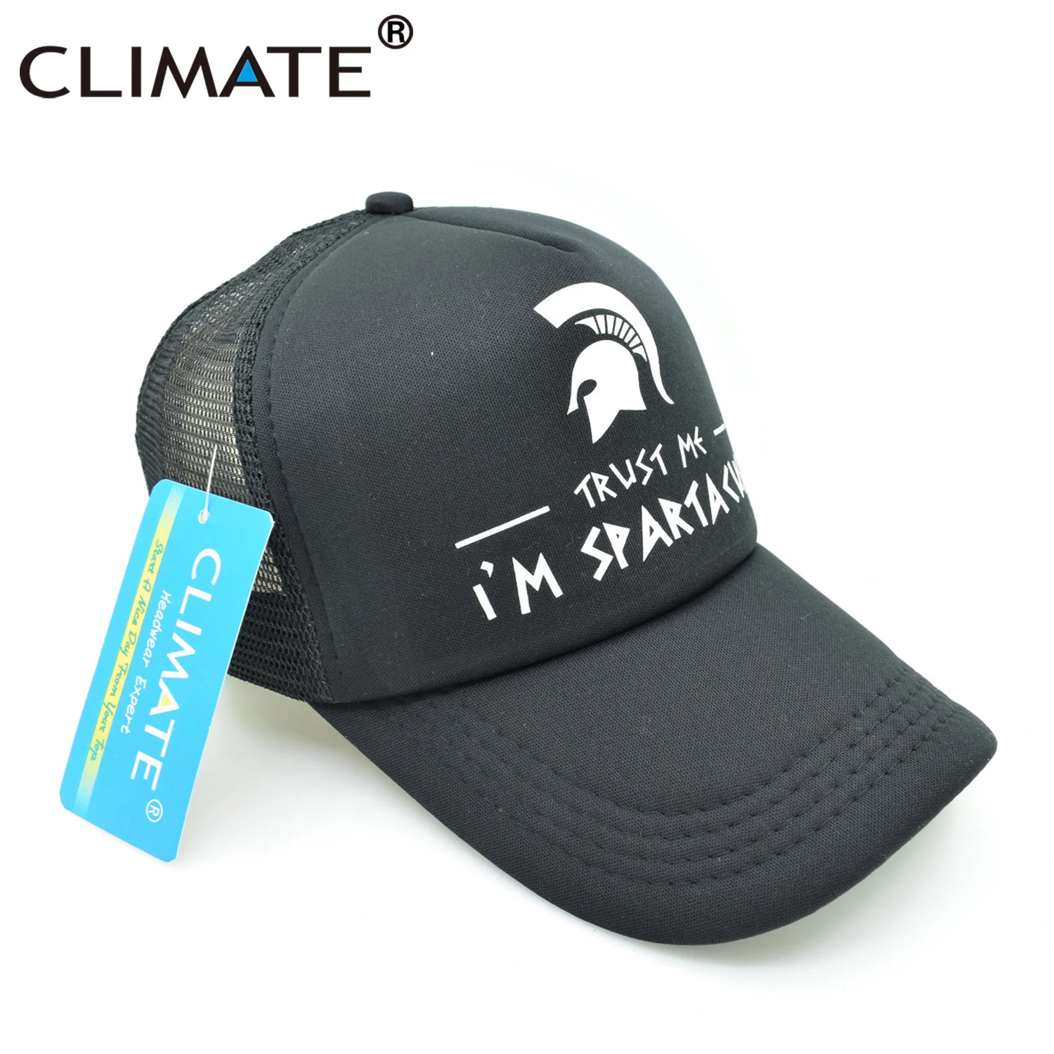 Климат Spatacus Trucker Кепка s Мужчины Спартак Черная кепка s жаркое лето я Спартак крутая бейсбольная сетка Кепка Дальнобойщика шляпа