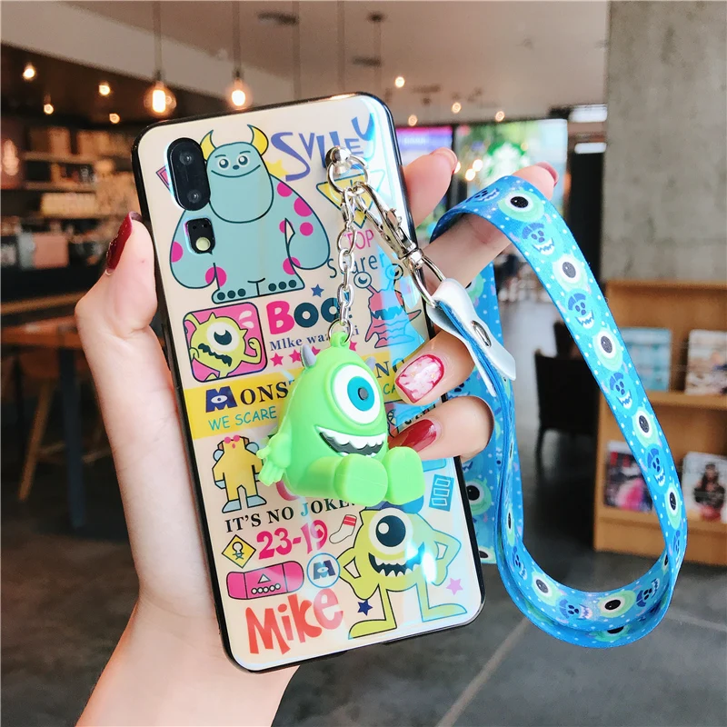 For Huawei P20 Monsters University case Cute Sullivan Soft pro /p20 lite nova3e / P10 cover + toy +Strap |